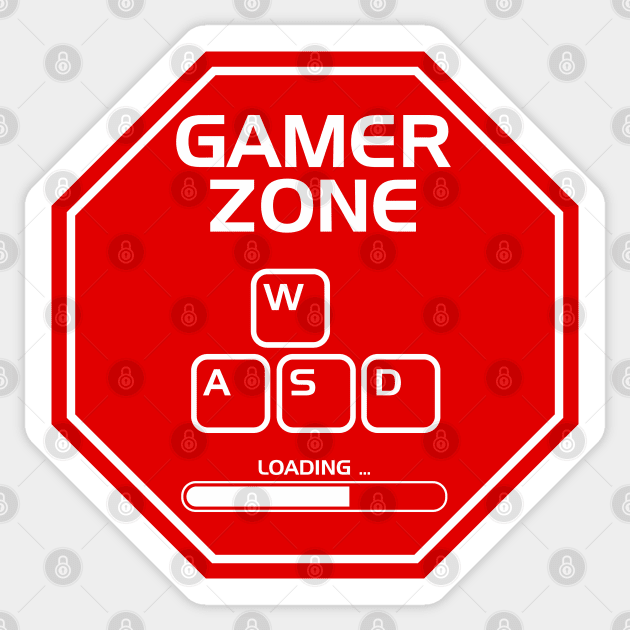 Gamer Zone AWSD Sticker by inkonfiremx